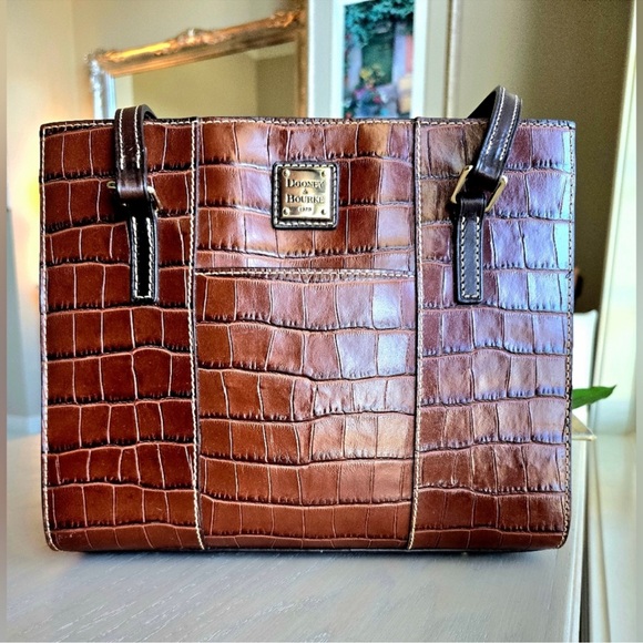 Dooney and Bourke Charlotte Croc Embossed Tote NWT - Picture 1 of 15
